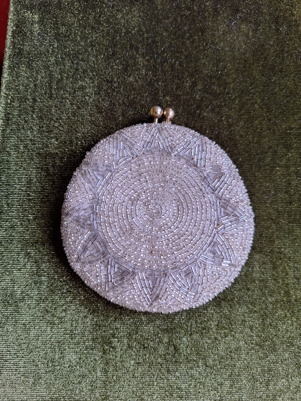 Beaded Round Coin Purse - Vintage - Picture 2 of 6
